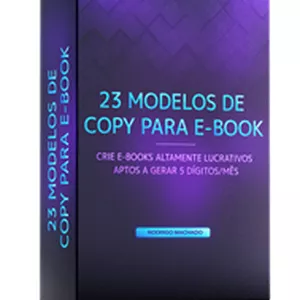 Imagem de capa para o Curso online 23 Modelos de Copy para E-book 