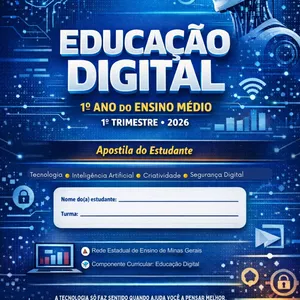 Imagem de capa para o Ebook Apostila de Educação Digital para o Novo Ensino Médio – Material Completo para Professor