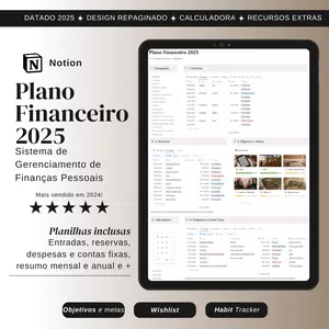 Imagem de capa para o Curso online PLANO FINANCEIRO 2025 | Sistema de Gerenciamento de Finanças Pessoais