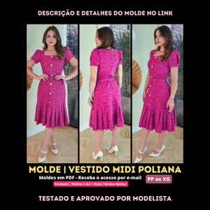 Imagem de capa para o Curso online [Molde em PDF] - Vestido Midi Poliana 
