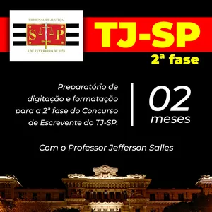 Imagem de capa para o Ebook CURSO DE DIGITAÇÃO PARA TJ