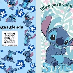 Imagen de portada para Ebook libro para colorear stitch