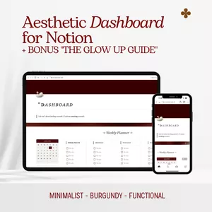 Cover image for Ebook AESTHETIC DASHBOARD FOR NOTION