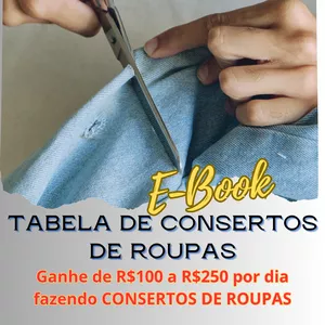 Imagem de capa para o Ebook Tabela de Consertos de Roupas 