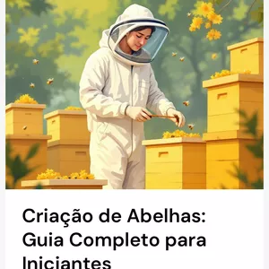 Imagem de capa para o Ebook Criação de Abelhas: Guia Completo para iniciantes.