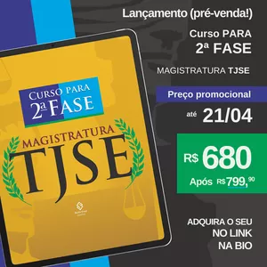 Imagem de capa para o Ebook TJSE | Reta Final para 2ª Fase - Simulados e mais