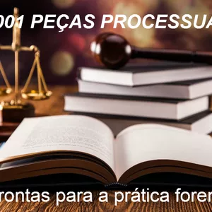 Imagem de capa para o Ebook 1001 PEÇAS PROCESSUAIS PRONTAS PARA A PRÁTICA DIÁRIA