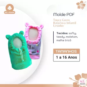 Imagem de capa para o Ebook MOLDE TOUCA GORRO CAPUZ BALACLAVA INFANTIL
