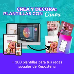 Imagen de portada para Curso online Crea y Decora: Plantillas de Postres y Pastelería con Canva