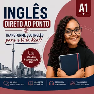 Imagem do curso Inglês Direto ao Ponto - Transforme seu Inglês para a Vida Real! [A1]