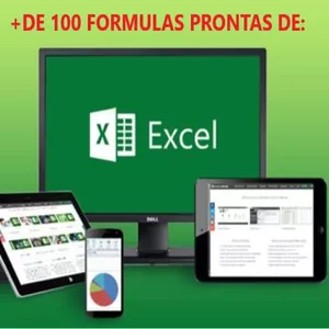 Imagem de capa para o Curso online + DE 100 FORMULAS DE EXCEL EDITAVEIS PRONTAS