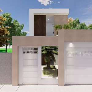 Imagem de capa para o Curso online Projeto editável Sobrado moderno para terreno 6x17 REF.78