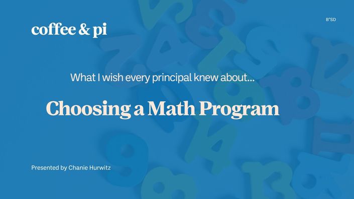 Choosing a (Perfect) Math Program