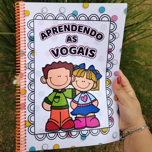 Imagem de capa para o Ebook Atividades  Aprendendo as Vogais