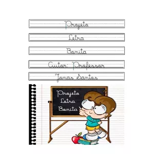 Imagem de capa para o Ebook Projeto Letra Bonita - Caligrafia Cursiva