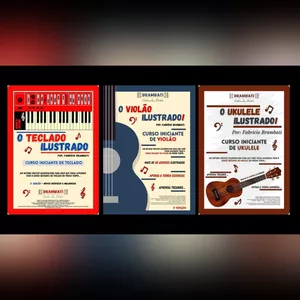 Imagem do curso Combo de 03 E-books: O Violão Ilustrado - O Teclado Ilustrado - O Ukulele Ilustrado