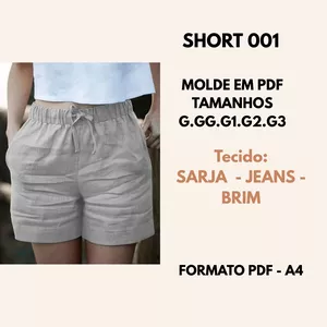 Imagem de capa para o Ebook MOLDE DE SHORT EM PDF G.GG.G1.G2.G3