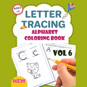 Cover image for Ebook Letter tracing coloring book Vol 6