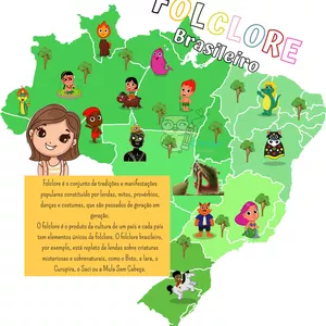 Imagem de capa para o Ebook Mapa do folclore brasileiro