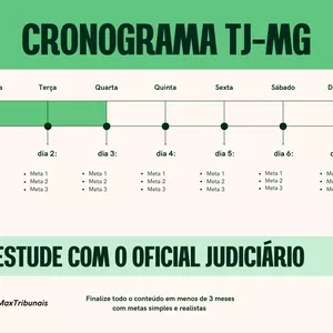 Imagem de capa para o Ebook Cronograma Focado TJ-MG