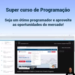 Imagem de capa para o Curso online Super Curso de Programação em Delphi