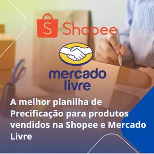 Imagem de capa para o Ebook A melhor Planilha de Precificação para produtos da Shopee e Mercado Livre