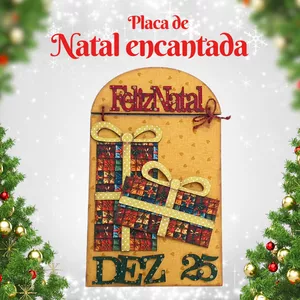 Imagem de capa para o Curso online Mini Curso - Placa de Natal Encantada