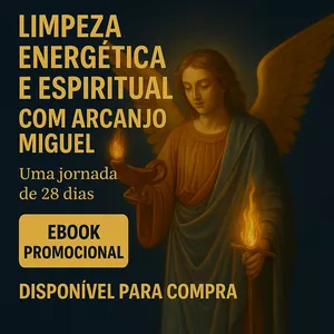 Imagem de capa para o Ebook Ebook de 28 dias com Arcanjo Miguel para Limpeza Espiritual e Energéica 