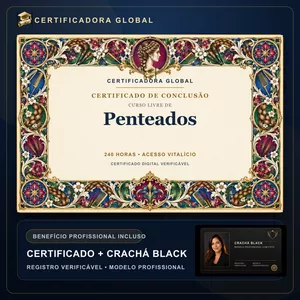 Imagem do curso 🔥 BOLSA 100% [APLICADA] - [MATRÍCULA] CURSO DE FORMAÇÃO EM PENTEADOS - ACESSO VITALÍCIO - CRACHÁ BLACK + REGISTRO - CASHBACK R$ 25 - BÔNUS APOSTILA EXTRA - CG