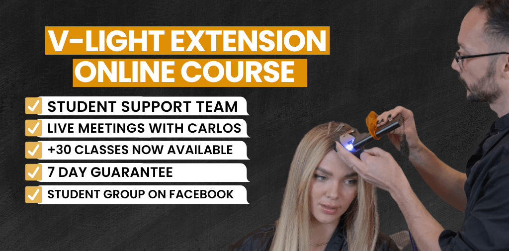 Learn the V Light Hair Extensions Technique New Course