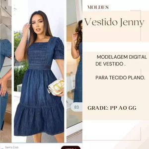 Imagem de capa para o Ebook Molde Vestido Jenny