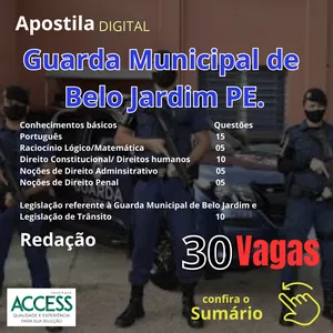 Imagem de capa para o Ebook Apostila Guarda Municipal de Belo Jardim PE.