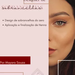 Imagem de capa para o Ebook Design de Sobrancelhas - Completamente do zero,  com ênfase em aplicação de Henna 