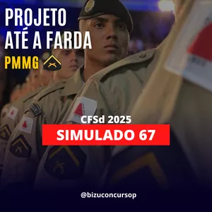 Imagem de capa para o Ebook SIMULADO 67 PÓS-EDITAL CFSd PMMG 2025