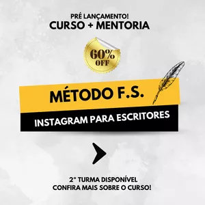 Imagem de capa para o Curso online Método F.S. - Instagram Descomplicado para Escritores