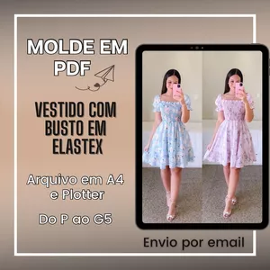 Imagem de capa para o Ebook Molde Vestido com Busto em Elastex
