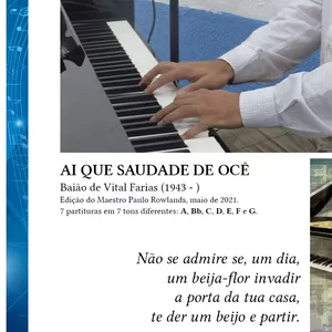 Imagem de capa para o Ebook PARTITURA de AI QUE SAUDADE DE OCÊ