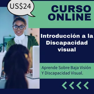 Imagen de portada para Curso online Curso Introducción a la  Discapacidad Visual - Baja visión 