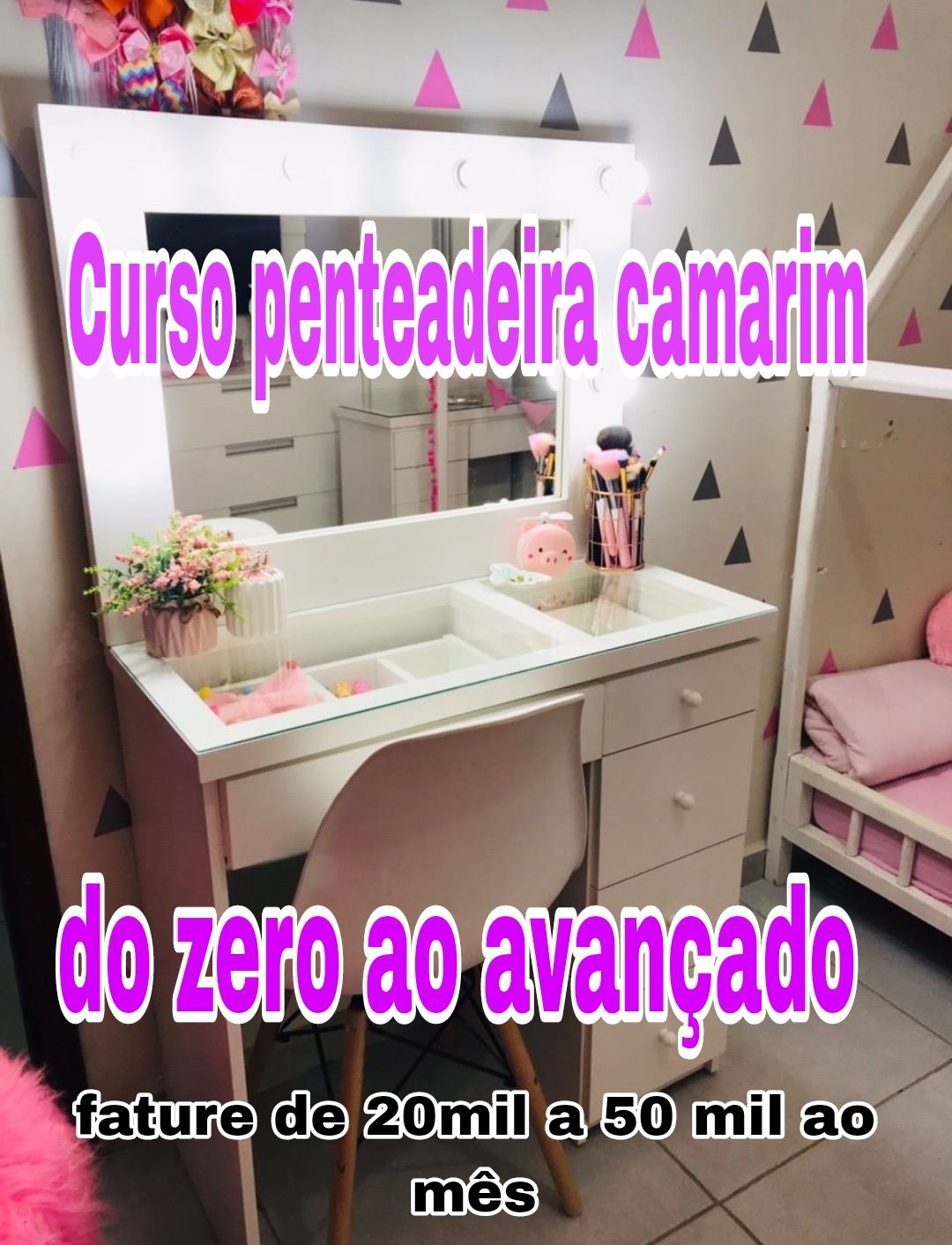 Imagem do curso Curso penteadeira camarim online