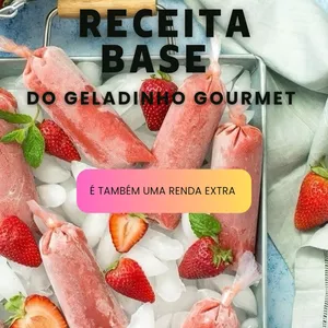 Imagem de capa para o Ebook Receita BASE do Geladinho/Dindin/Chupchup Gourmet