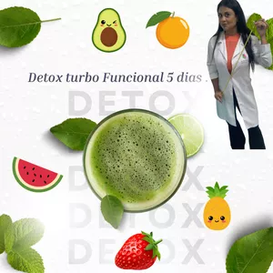 Imagem de capa para o Ebook Detox Turbo Funcional Com a Nutri Paty.