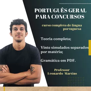 Imagem de capa para o Curso online Português Geral para Concursos