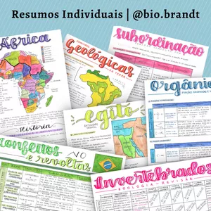 Imagem do curso RESUMOS para VESTIBULARES e ENEM | BIOLOGIA 2020 @bio.brandt