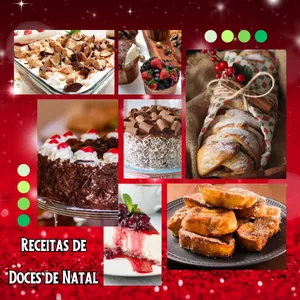 Imagem de capa para o Ebook 101 Receitas de Doces de Natal