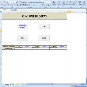 Planilha Planilha Excel Controle de Obras
