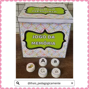 Imagem de capa para o Ebook JOGO DA MEMÓRIA: LETRAS DO ALFABETO NA TAMPINHA 