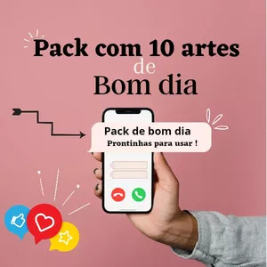 Imagem de capa para o Ebook Pack com 10 artes com tema de Bom dia
