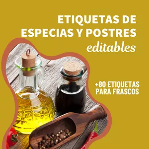 Imagen de portada para Ebook Etiquetas de Postres y Especias - Ebook