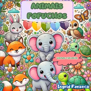 Imagem de capa para o Ebook LIVRO DE COLORIR ANIMAIS FOFUCHOS