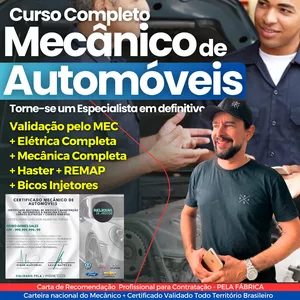 Imagem do curso Mecânico de Automóveis + Injeção Eletrônica Completa + GNV (Vídeo Aula)
